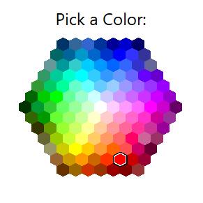 W3S - HTML color Picker